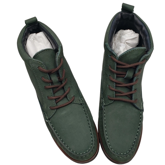 Marc Joseph | NIB Gramercy Forest Green Leather Preppy High Top Booties Boy's 4 - Picture 6 of 14